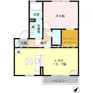 パークサイド・リラD【1階】の間取り