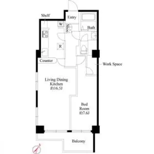 ライオンズマンション南平台【9階】の間取り