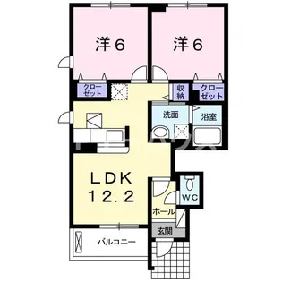 フルールI【1階】の間取り