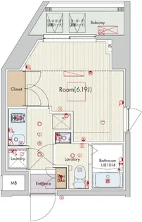セリュークス横濱阪東橋【2階】の間取り