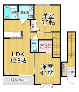 アリシャB【2階】の間取り