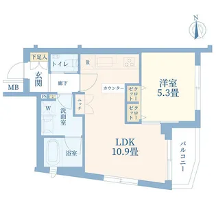 アージョ世田谷東松原【5階】の間取り