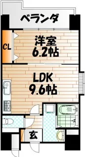 竪町センタービル【5階】の間取り