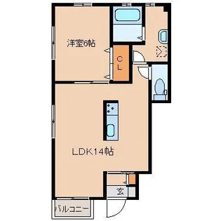 ミレニアムパークE【1階】の間取り