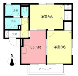 一之崎ハイツ【2階】の間取り