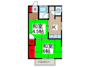 美蔵荘 B棟【2階】の間取り