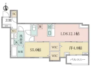 レジェンス元住吉【2階】の間取り