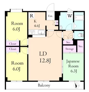ベルメゾンヨシダ2番館【3階】の間取り
