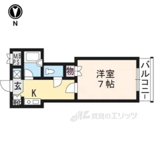エステムコート御所南【2階】の間取り