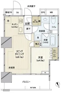 津田沼 ザ・タワー【19階】の間取り