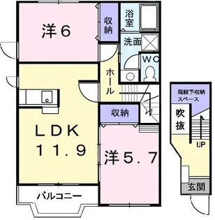 グリシーヌIII【2階】の間取り