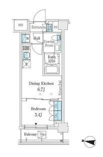 J.GRAN Court 品川西大井WEST【3階】の間取り