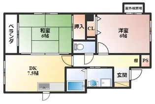 ヴェール曽根【1階】の間取り