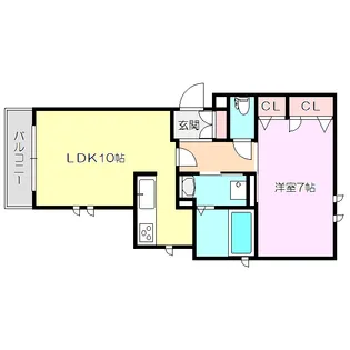 インフィニティ北川口【3階】の間取り
