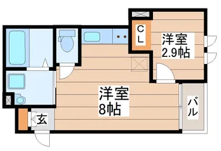 プルミエールJINNO【1階】の間取り