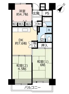 UR武庫川【10階】の間取り