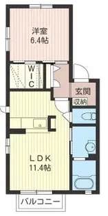 クローバーハイツ【2階】の間取り