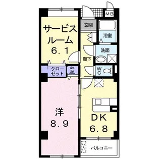 サンフィオーレ【3階】の間取り