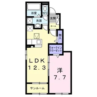 シーライトフジ【1階】の間取り