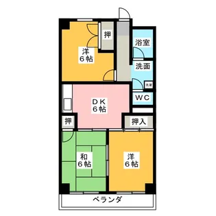 穂積ハイツ【2階】の間取り