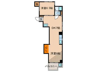 タカノフラット【7階】の間取り