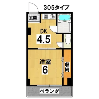 マンション巻野【3階】の間取り