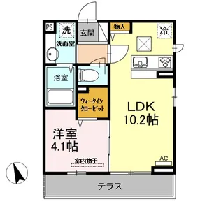 アルトプエンテ【1階】の間取り