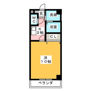 メゾンベルフルール【2階】の間取り