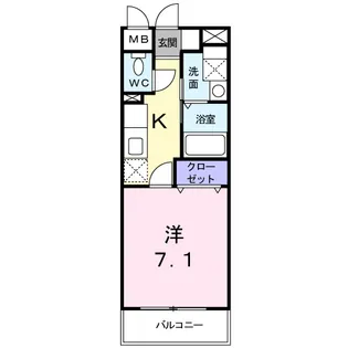リヴ ウェル アサヒ【8階】の間取り