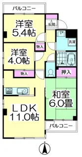 ベルウッドII【2階】の間取り