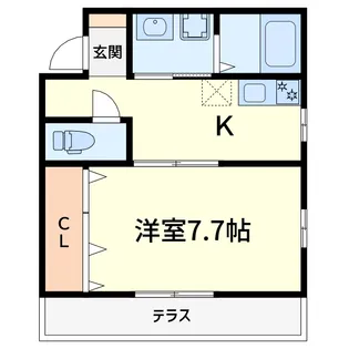 リトルグリーン辻子【1階】の間取り