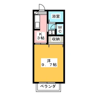 エクセール松岡B【1階】の間取り