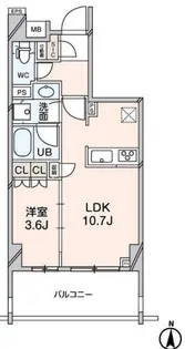 ウエルカーサ両国【4階】の間取り