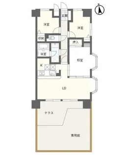 ライオンズマンション茂原【1階】の間取り