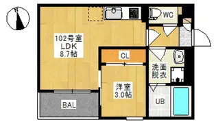 REGALEST 平井【1階】の間取り