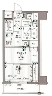 日神デュオステージ御徒町【9階】の間取り