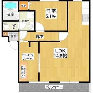 コーポ鶴町【2階】の間取り