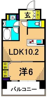 パークキューブ東品川【6階】の間取り