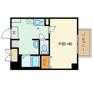 みおつくし西なんば【6階】の間取り