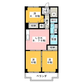 ファインライフ新所沢【1階】の間取り