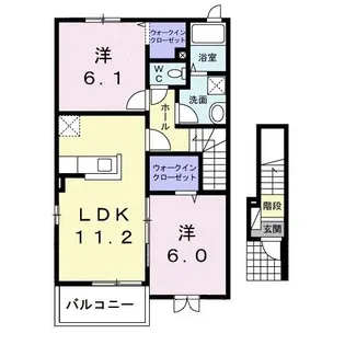 セカンド カノン【2階】の間取り