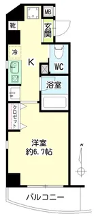 第131新井ビル(エーデルブルーメ島根)【8階】の間取り