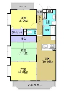 スカイヒル・K【3階】の間取り
