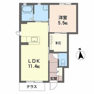ラ・ヴィータ国富 参番館【1階】の間取り
