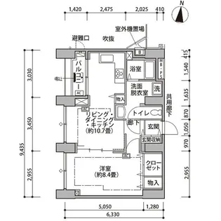 東雲キャナルコートCODAN14号棟【4階】の間取り