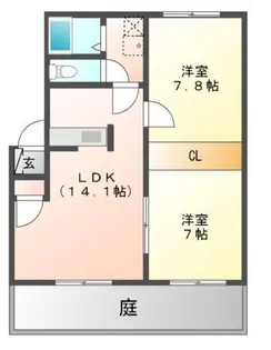 ヌーヴォー・シャンテ C【1階】の間取り