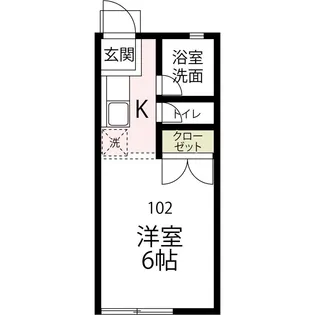 市川ハイツ【1階】の間取り