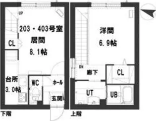 グランメール月寒中央通10【4階】の間取り