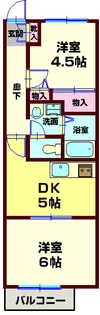 ヴァリューハクラク【2階】の間取り