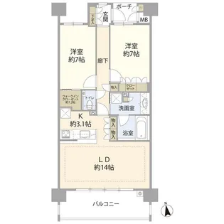 プレミスト東戸塚【3階】の間取り